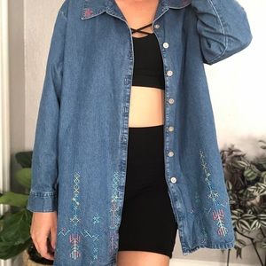 Vintage Cross-stitched denim